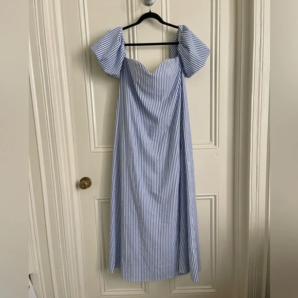 Tuckernuck | Dresses | Tuckernuck Blue And White Striped Offshoulder Maxi  Dress | Poshmark